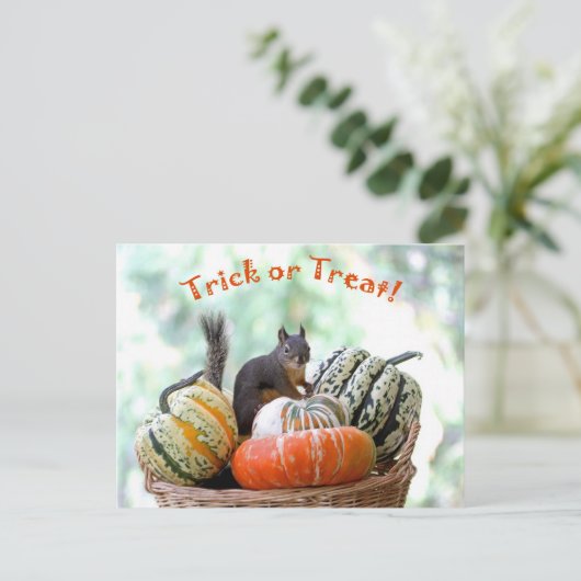 Halloween Squirrel Briefkaart (Staand voorkant)