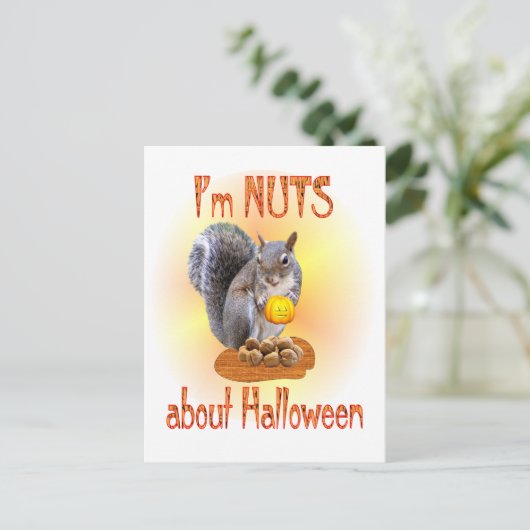 Halloween Squirrel Briefkaart (Staand voorkant)