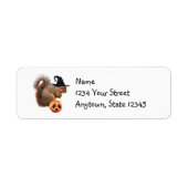 Halloween Squirrel Return Address Labels (Voorkant)