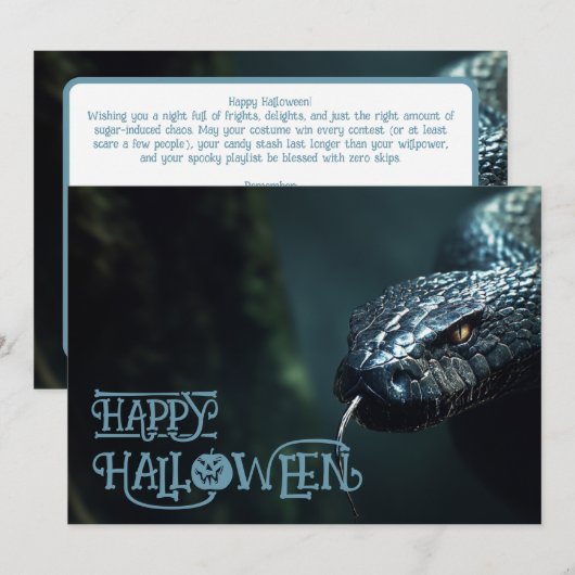 Halloween Ssspooky Surprise Kaart (Voorkant / Achterkant)