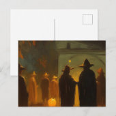 Halloween  stad samenkomst briefkaart (Voorkant / Achterkant)