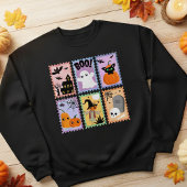 Halloween Stamp Collage Vrouwen Sweatshirt