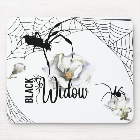 Halloween Stamp Collectie "Black Widow" Muismat (Voorkant)