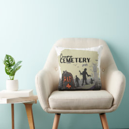 Halloween Stamp Collectie "Creepy Cemetery" 16x16 Kussen