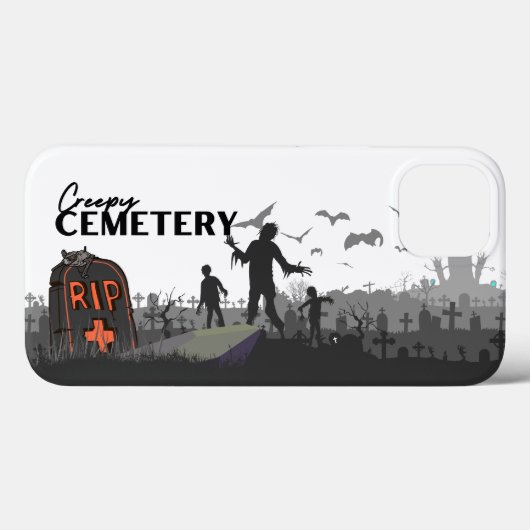 Halloween Stamp Collectie "Creepy Cemetery" Case-Mate iPhone Case (Achterkant (horizontaal))