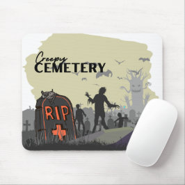 Halloween Stamp Collectie "Creepy Cemetery" Muismat