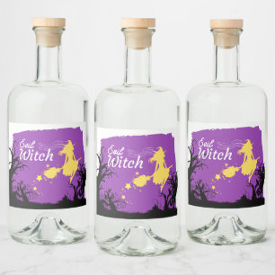 Halloween Stamp Collectie "Evil Witch" Likeurfles Etiket