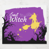 Halloween Stamp Collectie "Evil Witch" Likeurfles Etiket (Enkel label)