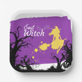 Halloween Stamp Collectie "Evil Witch" Papieren Bordje (Voorkant)