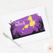 Halloween Stamp Collectie "Evil Witch" Rechthoekige Sticker (Envelop)