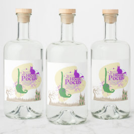 Halloween Stamp Collectie "Hocus Pocus" Likeurfles Etiket