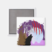 Halloween Stamp Collectie "Howling Night" Magneet (Voorkant / Achterkant)