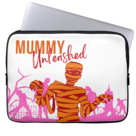 Halloween Stamp Collectie "Mummy Unleashed" Laptop Sleeve