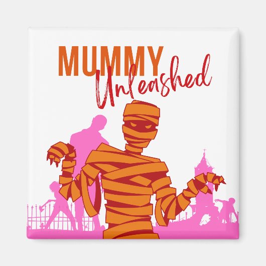 Halloween Stamp Collectie "Mummy Unleashed" Magneet (Voorkant)