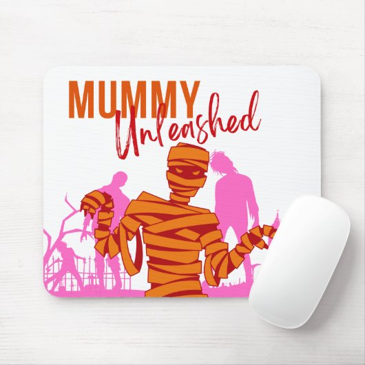 Halloween Stamp Collectie "Mummy Unleashed" Muismat (Met muis)