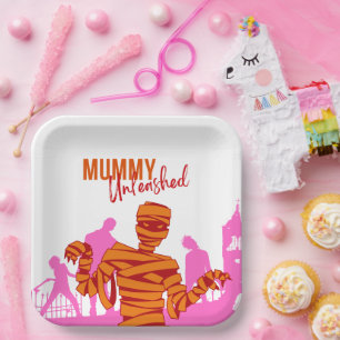 Halloween Stamp Collectie "Mummy Unleashed" Papieren Bordje