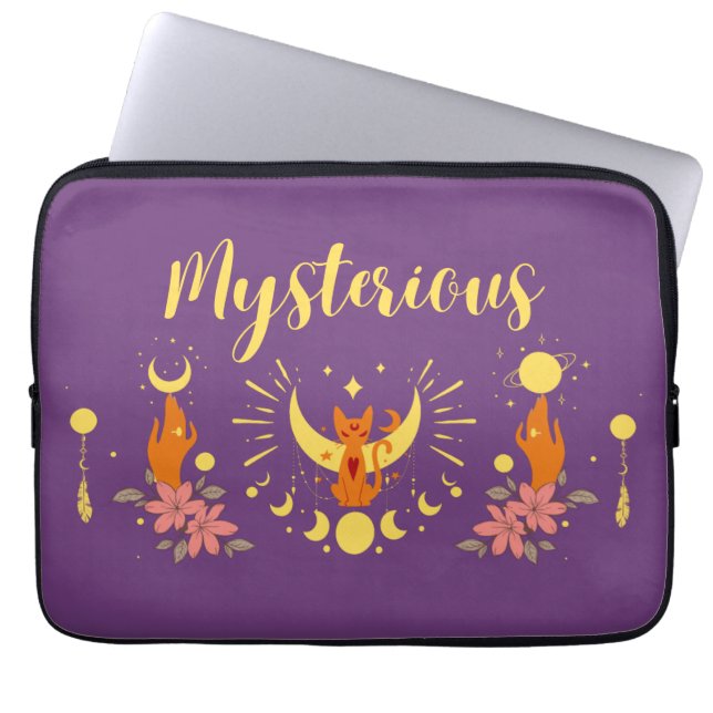 Halloween Stamp Collectie "Mysterious" Laptop Sleeve (Voorkant)