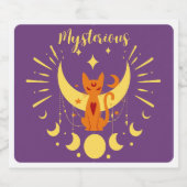 Halloween Stamp Collectie "Mysterious" Likeurfles Etiket (Enkel label)