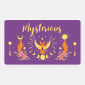 Halloween Stamp Collectie "Mysterious" Rechthoekige Sticker (Voorkant)