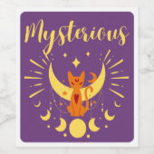 Halloween Stamp Collectie "Mysterious" Wijn Etiket (Enkel label)