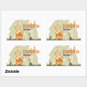 Halloween Stamp Collectie "Pumpkinhead" Rechthoekige Sticker (Vel)