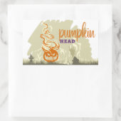 Halloween Stamp Collectie "Pumpkinhead" Rechthoekige Sticker (Tas)