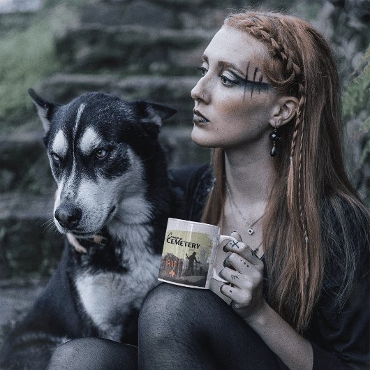 Halloween Stamp Collection "Creepy Cemetery" Tweekleurige Koffiemok