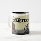 Halloween Stamp Collection "Creepy Cemetery" Tweekleurige Koffiemok (Voorkant links)