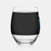 Halloween Starry Night Puppy Dachshund Wijnglas Zonder Voet (Rechts)