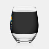 Halloween Starry Night Puppy Dachshund Wijnglas Zonder Voet (Links)