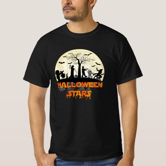 Halloween Stars 1 - Aliens Celebrate T-shirt (Voorkant)