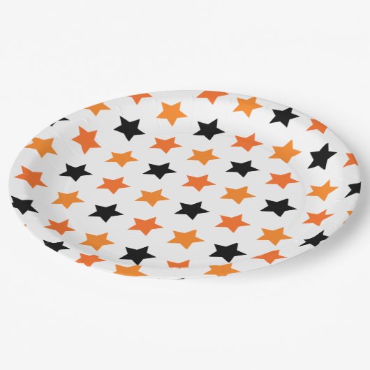 Halloween Stars Papieren Bordje (Gekanteld)