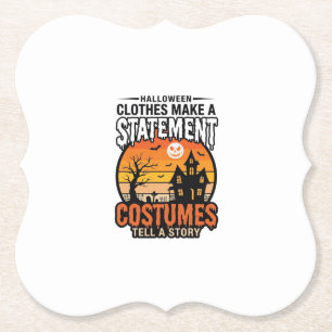 Halloween Statement Kostuums Vintage T-Shirt Ontwe Kartonnen Onderzetters
