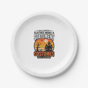 Halloween Statement Kostuums Vintage T-Shirt Ontwe Papieren Bordje