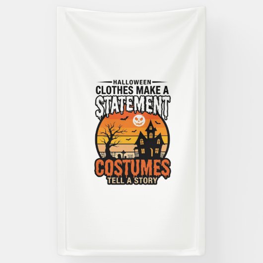 Halloween Statement Kostuums Vintage T-Shirt Ontwe Spandoek (Verticaal)