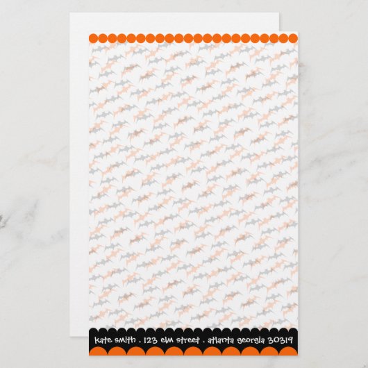 Halloween Stationery Sjabloon Briefpapier (Voorkant / Achterkant)