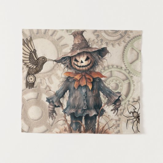 Halloween Steampunk Art Tapestry Wandkleed (Voorkant (horizontaal))
