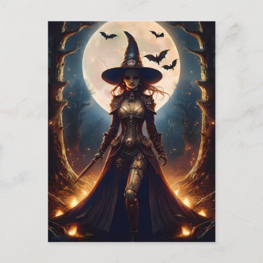 Halloween Steampunk Bosheks Briefkaart (Voorkant)