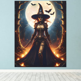 Halloween Steampunk Bosheks Canvas Afdruk