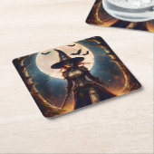 Halloween Steampunk Bosheks Kartonnen Onderzetters (Schuin)