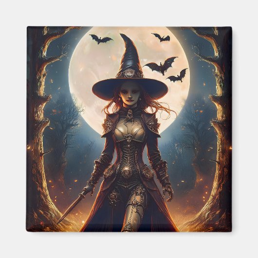 Halloween Steampunk Bosheks Magneet (Voorkant)