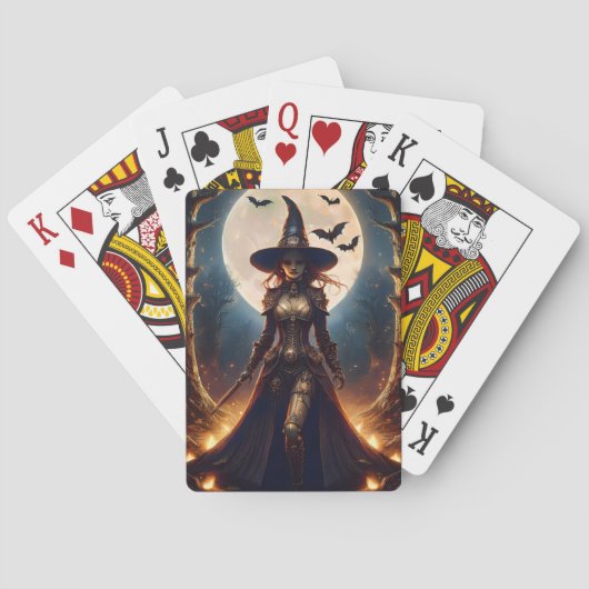 Halloween Steampunk Bosheks Pokerkaarten (Achterkant)