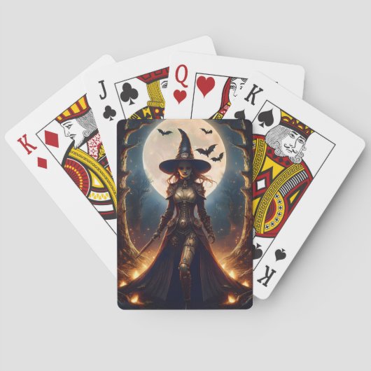 Halloween Steampunk Bosheks Pokerkaarten (Achterkant)