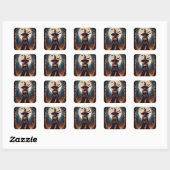 Halloween Steampunk Bosheks Vierkante Sticker (Vel)