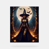 Halloween Steampunk Forest Witch Acryl Bord (Voorkant)