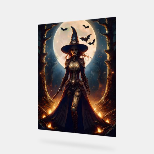 Halloween Steampunk Forest Witch Acryl Bord (Hoek)