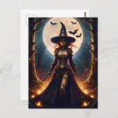 Halloween Steampunk Forest Witch Briefkaart (Voorkant / Achterkant)