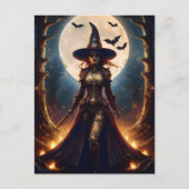 Halloween Steampunk Forest Witch Briefkaart (Voorkant)