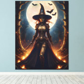 Halloween Steampunk Forest Witch Canvas Afdruk (Insitu (Houten vloer))