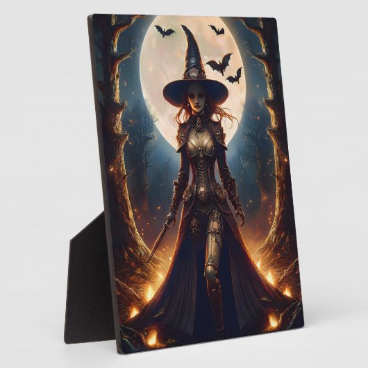 Halloween Steampunk Forest Witch Fotoplaat (Zijkant)